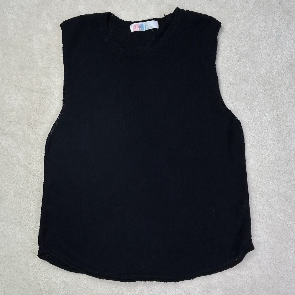 Free People FP Beach Cotton Blend Sweater Tank Women's Small Black